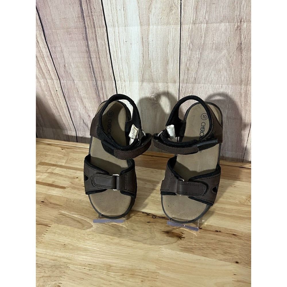 Toddler Boys Cherokee Brown Leather Sandals